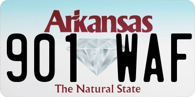 AR license plate 901WAF