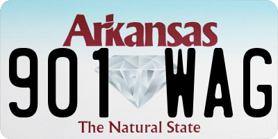 AR license plate 901WAG