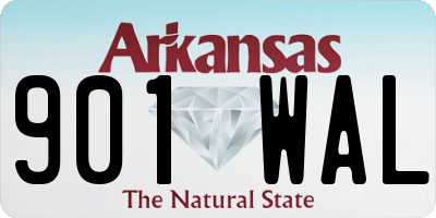 AR license plate 901WAL