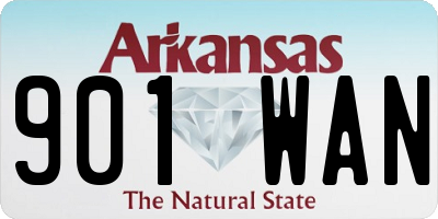 AR license plate 901WAN