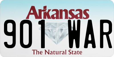 AR license plate 901WAR