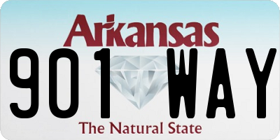 AR license plate 901WAY