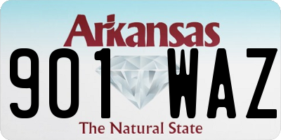 AR license plate 901WAZ