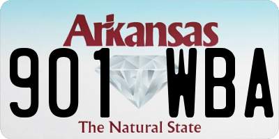 AR license plate 901WBA
