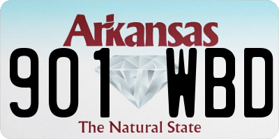 AR license plate 901WBD