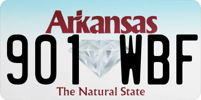 AR license plate 901WBF