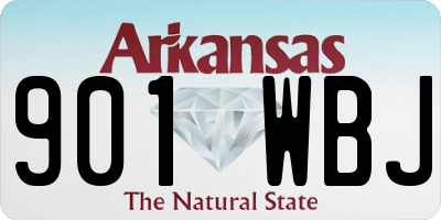 AR license plate 901WBJ