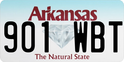 AR license plate 901WBT
