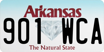 AR license plate 901WCA
