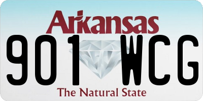 AR license plate 901WCG