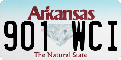 AR license plate 901WCI