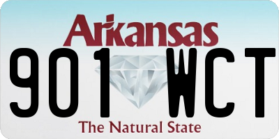 AR license plate 901WCT