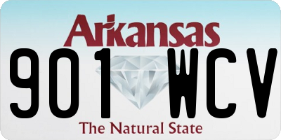 AR license plate 901WCV