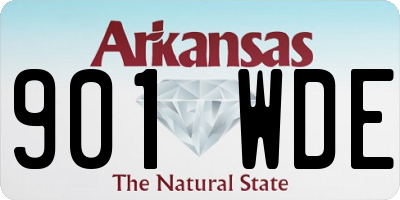 AR license plate 901WDE