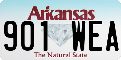 AR license plate 901WEA