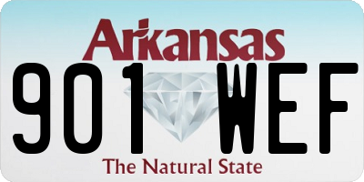 AR license plate 901WEF