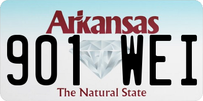 AR license plate 901WEI