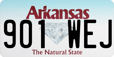 AR license plate 901WEJ