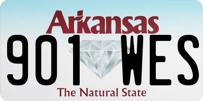 AR license plate 901WES