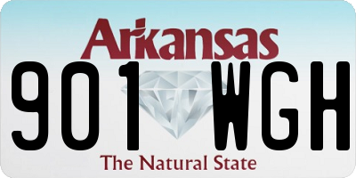 AR license plate 901WGH