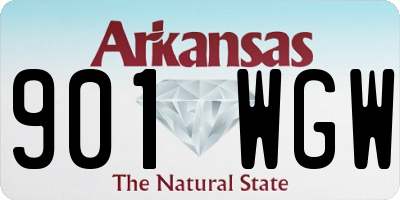 AR license plate 901WGW