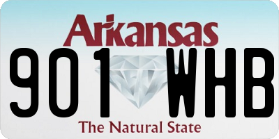 AR license plate 901WHB