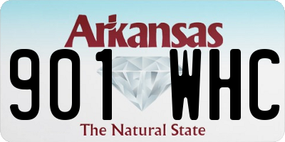 AR license plate 901WHC
