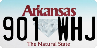 AR license plate 901WHJ