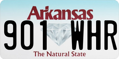 AR license plate 901WHR