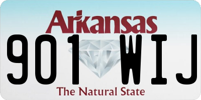 AR license plate 901WIJ