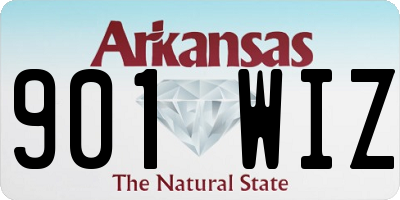 AR license plate 901WIZ