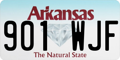 AR license plate 901WJF