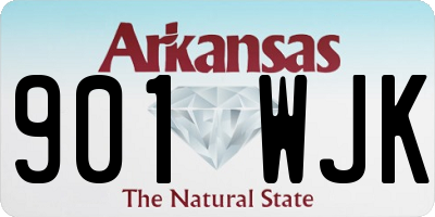 AR license plate 901WJK