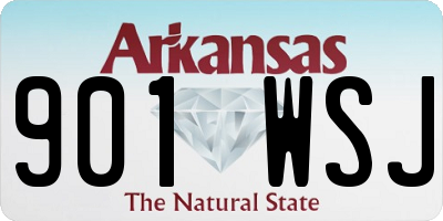 AR license plate 901WSJ