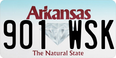 AR license plate 901WSK