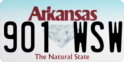 AR license plate 901WSW