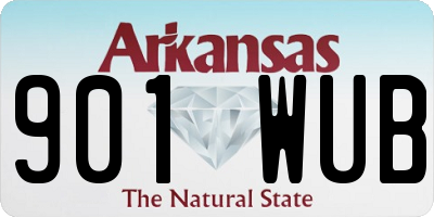 AR license plate 901WUB