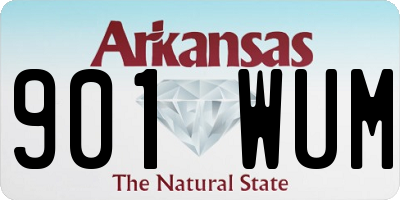 AR license plate 901WUM
