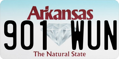AR license plate 901WUN