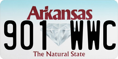 AR license plate 901WWC