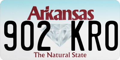 AR license plate 902KRO