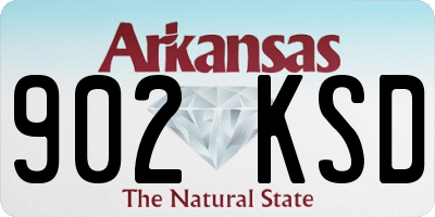 AR license plate 902KSD