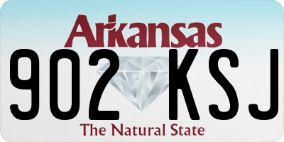 AR license plate 902KSJ