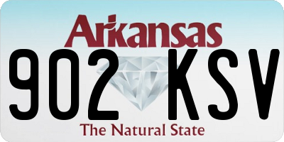 AR license plate 902KSV