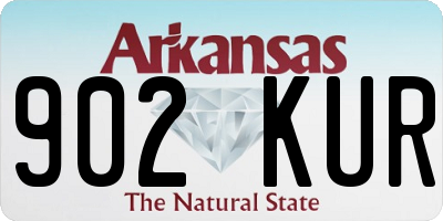 AR license plate 902KUR