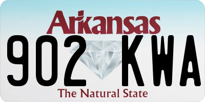 AR license plate 902KWA