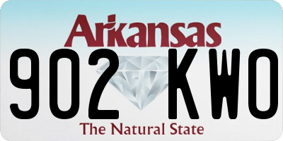 AR license plate 902KWO