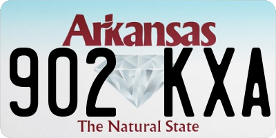AR license plate 902KXA