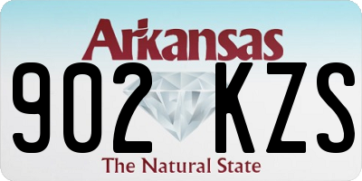 AR license plate 902KZS
