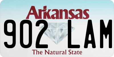 AR license plate 902LAM